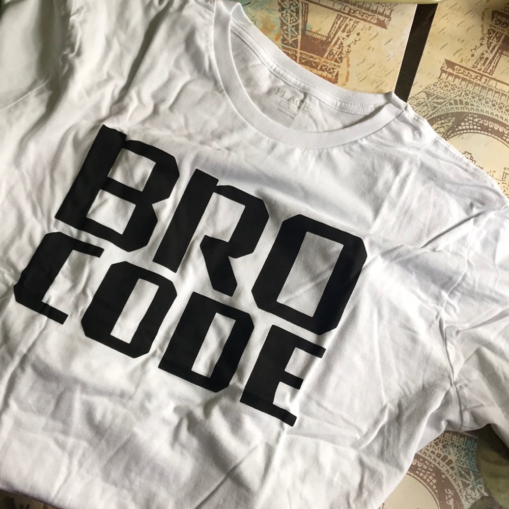“Bro Code” Men’s White Tee